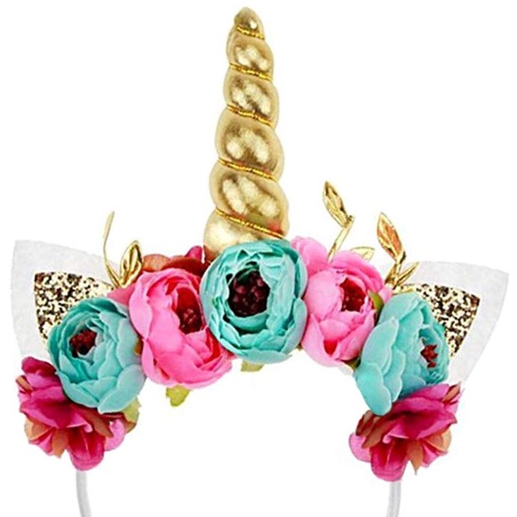Unicorn 🦄 FLOWER HEADBAND festival ITEM  *NWT* - Picture 3 of 8